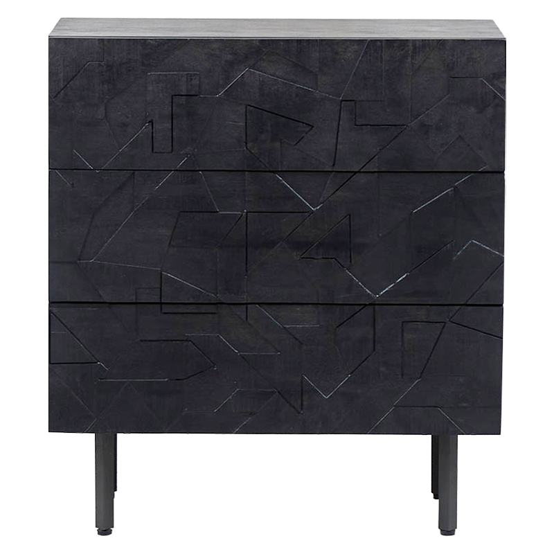 Комод Polygonal Ornament Chest of Drawers M Черный Комод Polygonal Ornament Chest of Drawers M Черный в Барнауле | Loft Concept