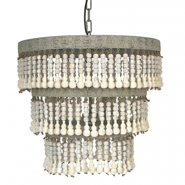 Люстра Bohho chandelier Белый Серый Люстра Bohho chandelier Белый Серый в Барнауле | Loft Concept