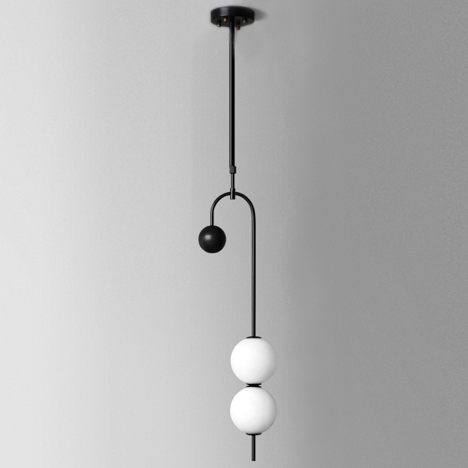 Люстра Balance Beads Superiority Черный Белый Люстра Balance Beads Superiority Черный Белый в Барнауле | Loft Concept