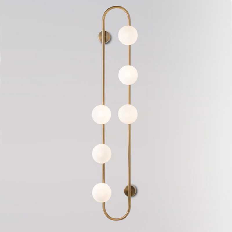 Бра HOOP WALL Lamp Gold 6 Золотой Белый Бра HOOP WALL Lamp Gold 6 Золотой Белый в Барнауле | Loft Concept