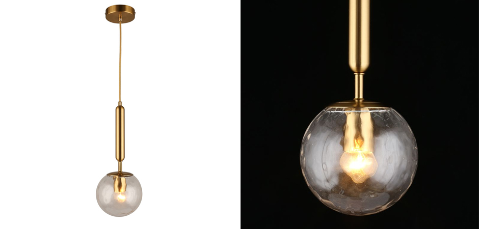 Подвесной светильник Bubble Glass с рельефным стеклом Подвесной светильник Bubble Glass с рельефным стеклом - Loft-Concept в Барнауле