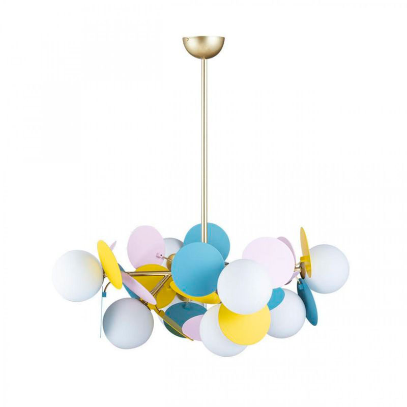 Люстра MATISSE Chandelier multicolor 8 ламп Мульти Золотой Люстра MATISSE Chandelier multicolor 8 ламп Мульти Золотой в Барнауле | Loft Concept