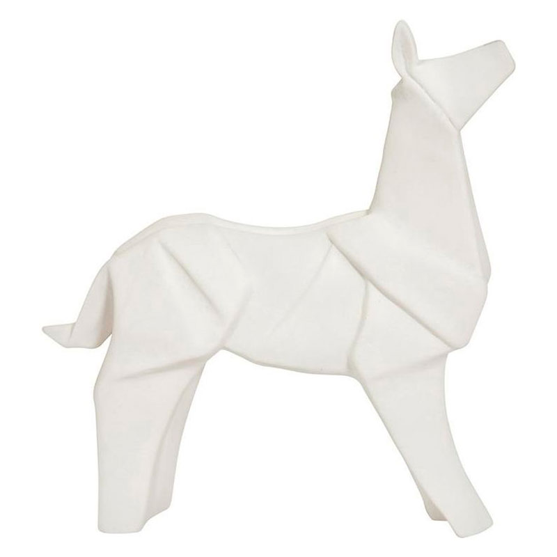 Фигурка в виде оригами керамическая белая собака White Dog Белый в Барнауле | Loft Concept 
