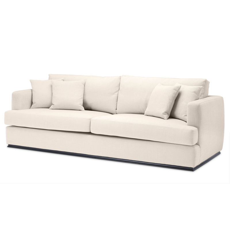 Диван Eichholtz Sofa Hallandale Молочный Черный Диван Eichholtz Sofa Hallandale Молочный Черный в Барнауле | Loft Concept
