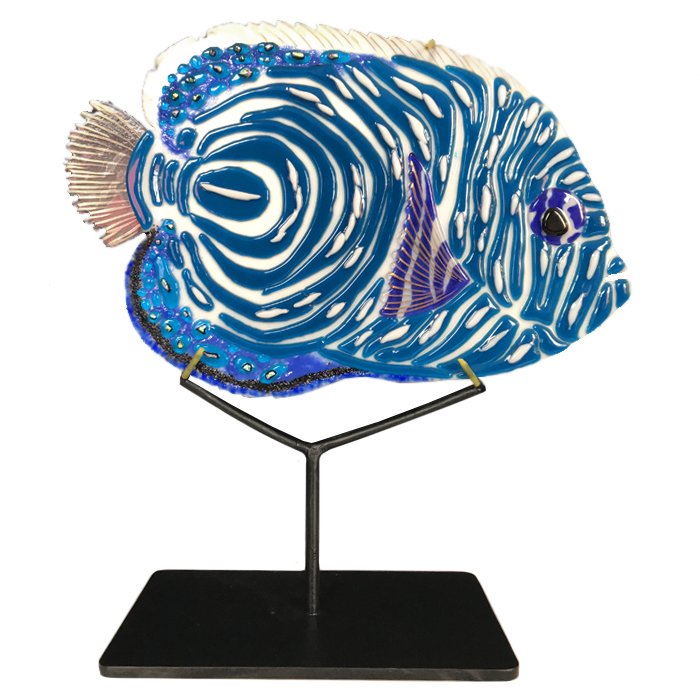 Статуэтка на подставке Blue Fish Синий Черный Статуэтка на подставке Blue Fish Синий Черный в Барнауле | Loft Concept