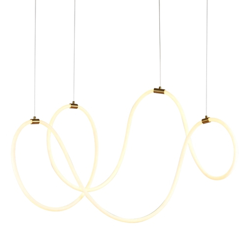 Подвесной светильник с плавными светодиодными линиями Luke Lampco Tracer Lamp Медь Белый Черный Подвесной светильник с плавными светодиодными линиями Luke Lampco Tracer Lamp Медь Белый Черный в Барнауле | Loft Concept