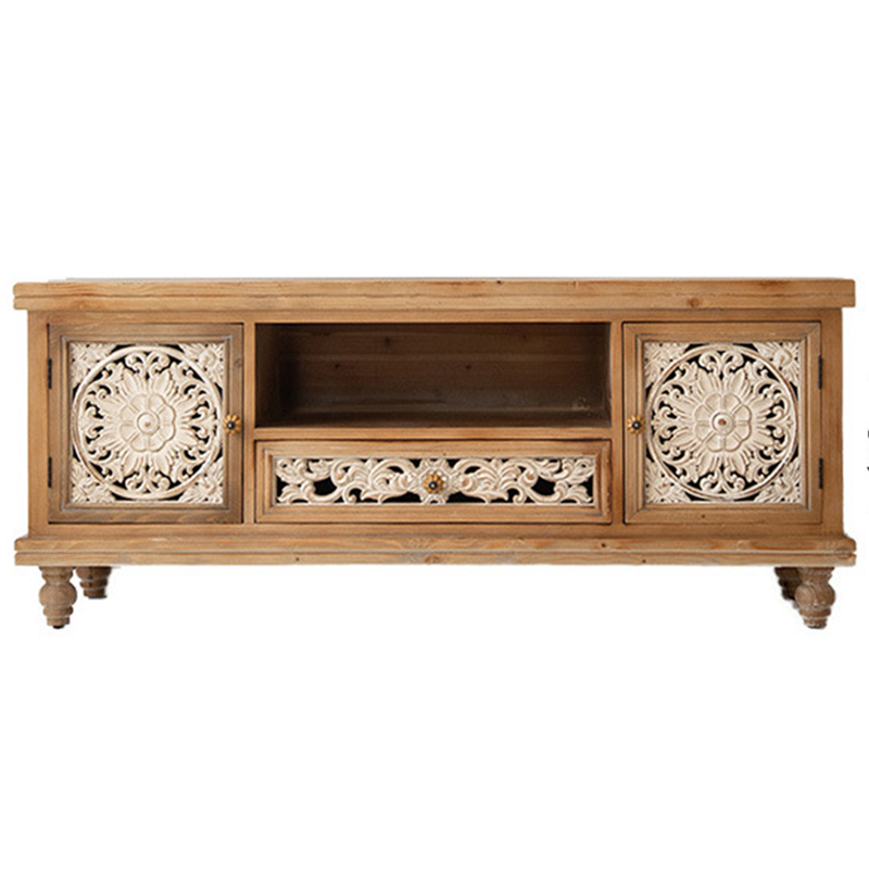 ТВ-тумба Gosselin Provence TV Stand Древесина Бежевый Белый ТВ-тумба Gosselin Provence TV Stand Древесина Бежевый Белый в Барнауле | Loft Concept