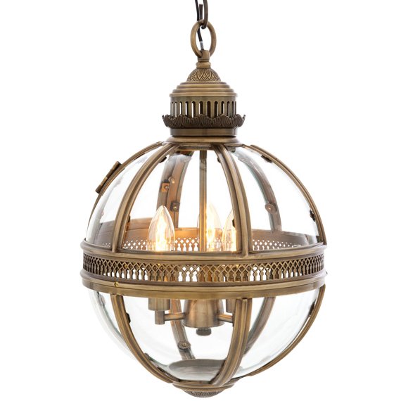 Люстра Lantern Residential Brass S Латунь Античная полированная Прозрачное Стекло Люстра Lantern Residential Brass S Латунь Античная полированная Прозрачное Стекло в Барнауле | Loft Concept
