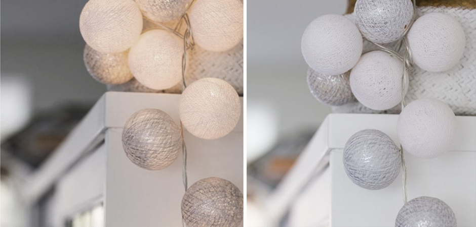 Гирлянда хлопковые фонарики Сotton Ball White-Silver - Loft-Concept в Барнауле