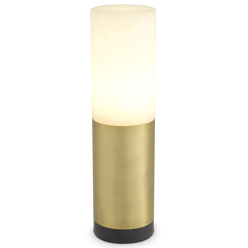 Настольная лампа Eichholtz Table Lamp McLean 11 cm Черный Мрамор Nero Латунь Бежевый в Барнауле | Loft Concept 