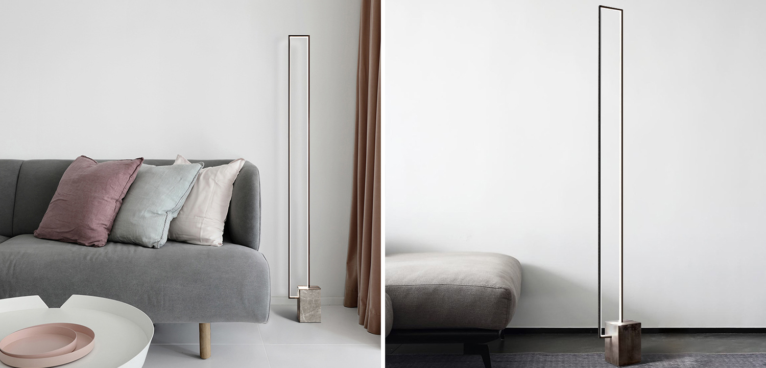 Торшер Лофт Светодиодный Rectangular Vertical LED Floor Lamp - фото №1