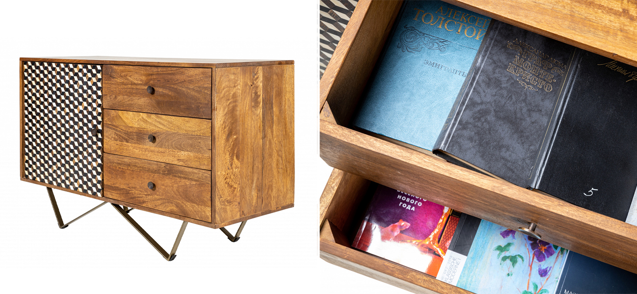 Комод из массива Bone Inlay - фото