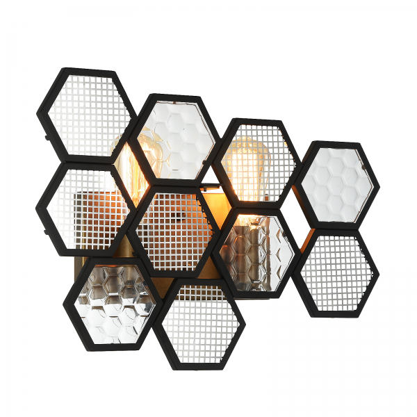 Бра MetalComb Bra Черный Бронза Бра MetalComb Bra Черный Бронза в Барнауле | Loft Concept