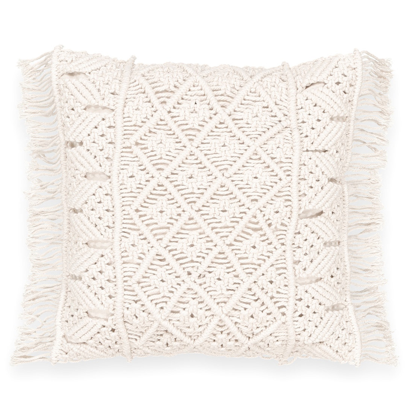 Подушка Macrame Молочный в Барнауле | Loft Concept 