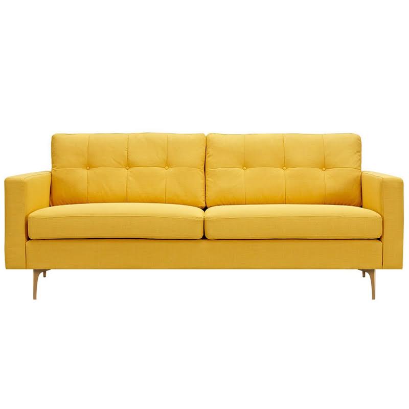 Диван Papaya Yellow Greta Sofa Диван желтая шерсть Желтый Диван Papaya Yellow Greta Sofa Диван желтая шерсть Желтый в Барнауле | Loft Concept