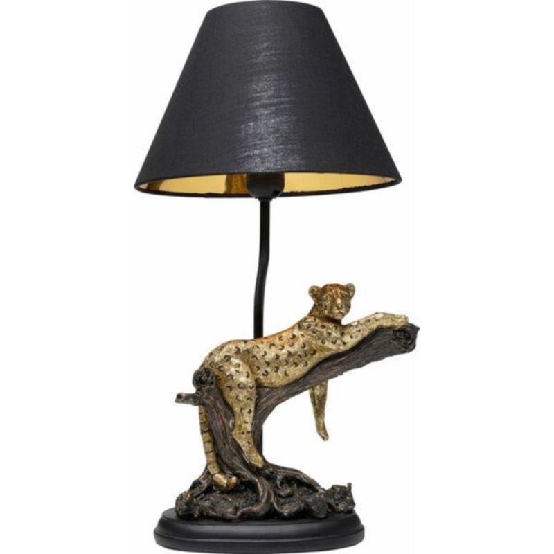 Настольная лампа черная Calm leopard Черный Золотой Настольная лампа черная Calm leopard Черный Золотой в Барнауле | Loft Concept