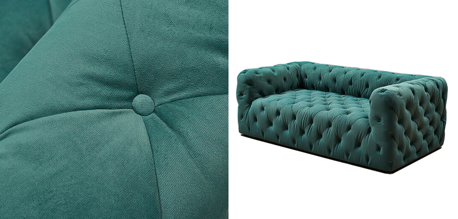 Диван Soho tufted green velor Диван Soho tufted green velor - Loft-Concept в Барнауле