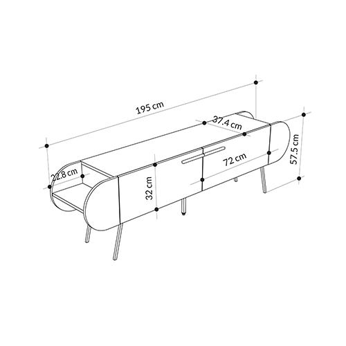 ТВ-тумба серая с 2-мя откидными дверцами и 2-мя открытыми полками CAPSULE TV STAND RETRO GREY ТВ-тумба серая с 2-мя откидными дверцами и 2-мя открытыми полками CAPSULE TV STAND RETRO GREY в Барнауле