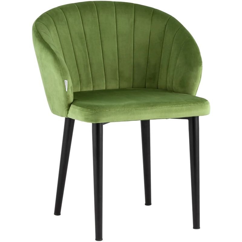 Стул Balsari Chair Велюр Зеленый Лайм Лайм Черный Стул Balsari Chair Велюр Зеленый Лайм Лайм Черный в Барнауле | Loft Concept