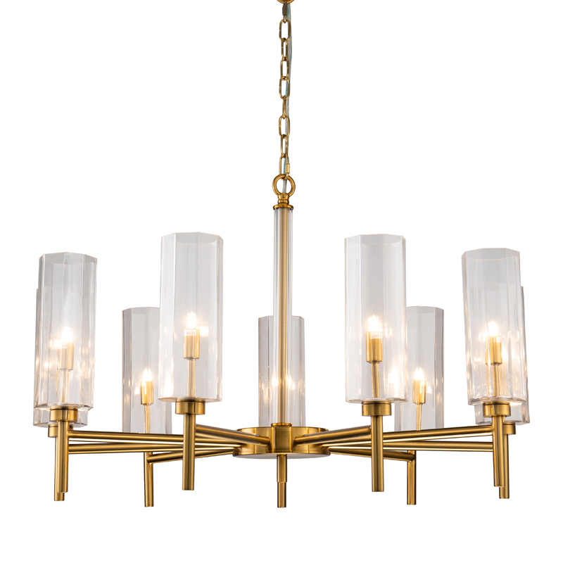 Люстра Claudine Chandelier 80 Латунь Прозрачный Люстра Claudine Chandelier 80 Латунь Прозрачный в Барнауле | Loft Concept