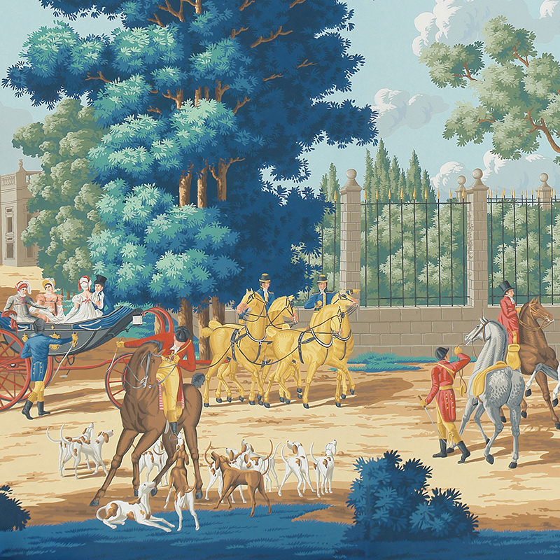 Обои ручная роспись La Chasse de Compiegne Jacquemart Обои ручная роспись La Chasse de Compiegne Jacquemart в Барнауле | Loft Concept