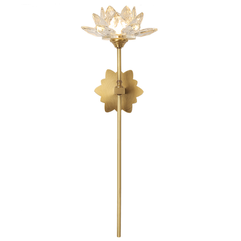 Бра Хрустальный Цветок Лотоса Lotus flower Wall Clear Glass D Латунь Прозрачное Стекло Бра Хрустальный Цветок Лотоса Lotus flower Wall Clear Glass D Латунь Прозрачное Стекло в Барнауле | Loft Concept
