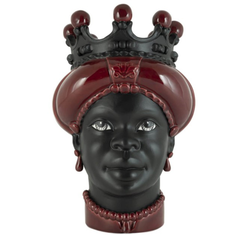Ваза VASE MORO LADY CROWN DARK burgundy Бургундский красный Черный Ваза VASE MORO LADY CROWN DARK burgundy Бургундский красный Черный в Барнауле | Loft Concept