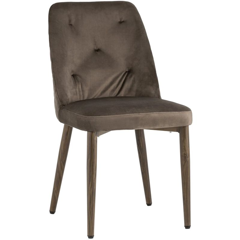 Стул Emma Chair Коричневый Велюр Коричневый Стул Emma Chair Коричневый Велюр Коричневый в Барнауле | Loft Concept