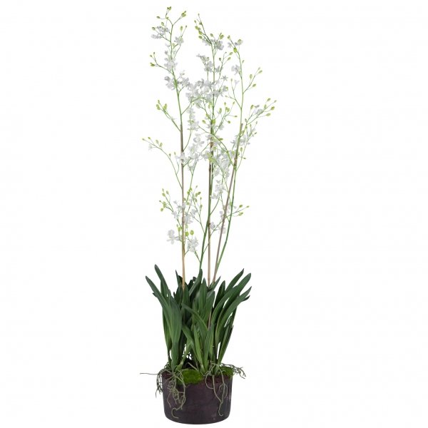 Декоративный искусственный цветок Tropical Flower Черный Зеленый Белый Декоративный искусственный цветок Tropical Flower Черный Зеленый Белый в Барнауле | Loft Concept