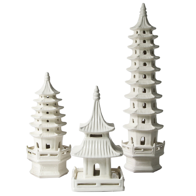 Комплект из 3-х статуэток Japanese Pagoda Комплект из 3-х статуэток Japanese Pagoda в Барнауле | Loft Concept