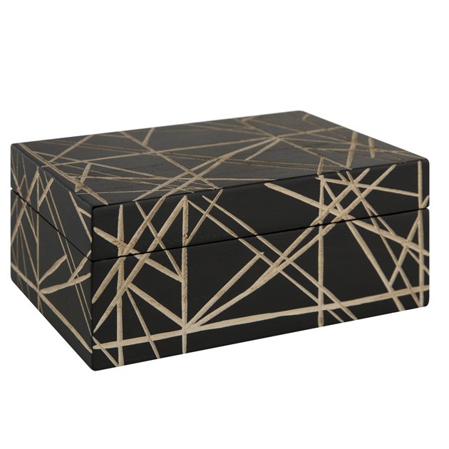 Шкатулка Gold Rays Mini Золотой Черный Шкатулка Gold Rays Mini Золотой Черный в Барнауле | Loft Concept