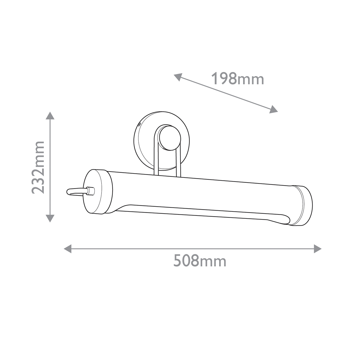 Светильник для картин цвета латунь с длинным цилиндрическим плафоном Alora в Барнауле