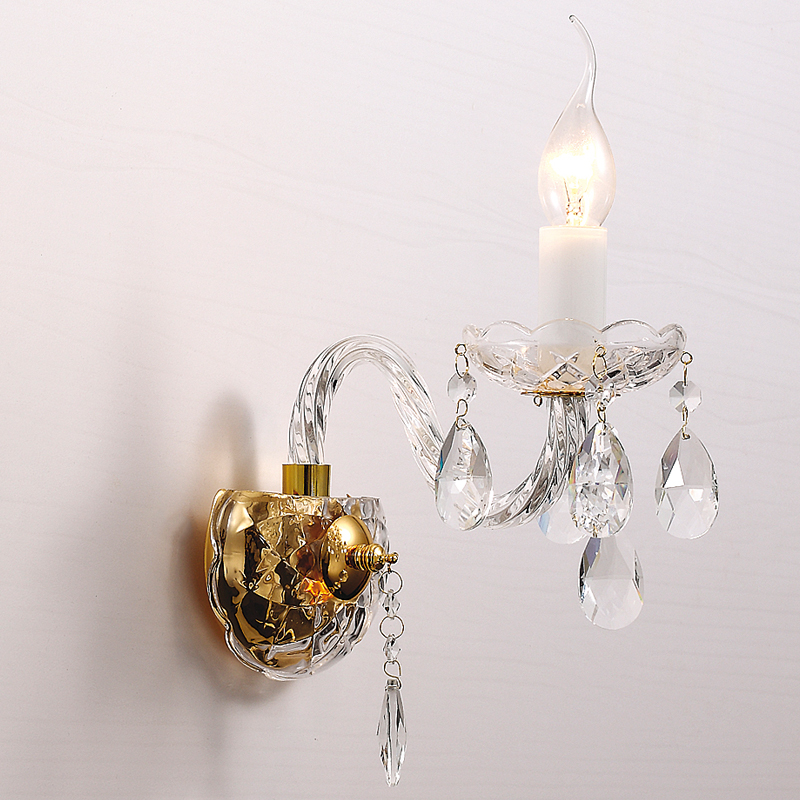 Бра Megane Sconce One Глянцевое золото Прозрачный Бра Megane Sconce One Глянцевое золото Прозрачный в Барнауле | Loft Concept