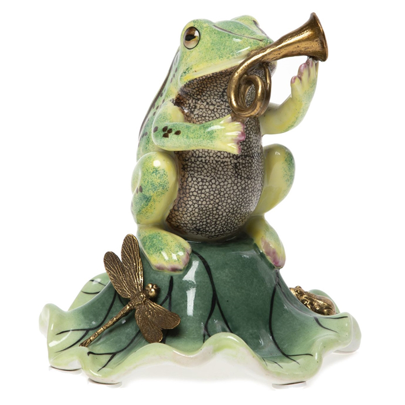 Статуэтка Frog Trumpeter Зеленый Золотой Статуэтка Frog Trumpeter Зеленый Золотой в Барнауле | Loft Concept