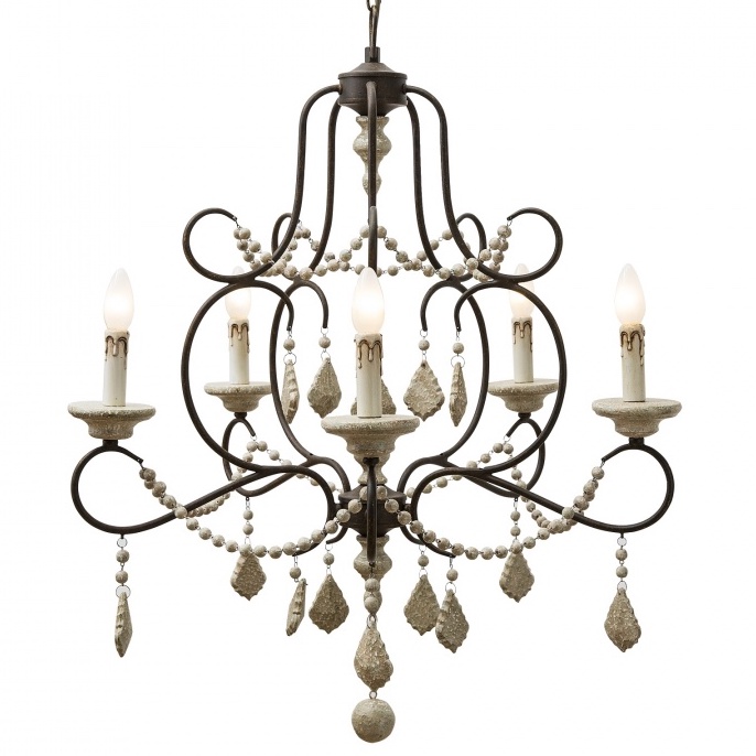 Люстра Wood Myst chandelier Черный Бежевый Люстра Wood Myst chandelier Черный Бежевый в Барнауле | Loft Concept