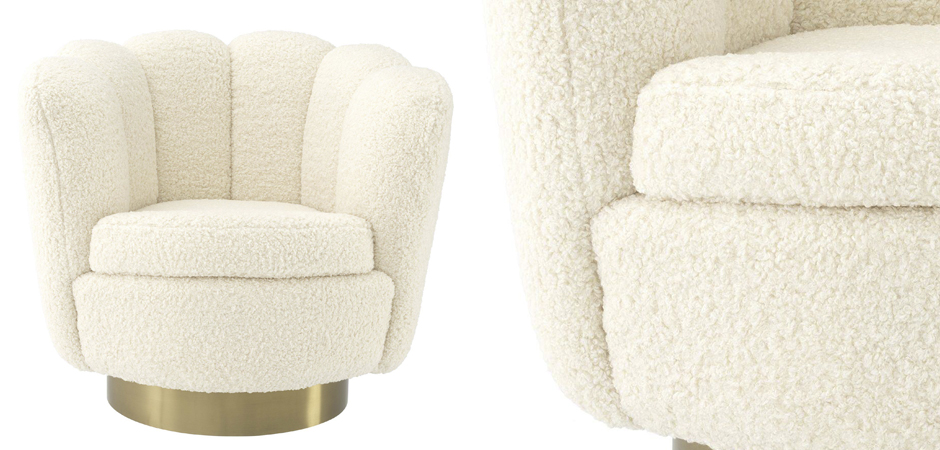 Кресло Eichholtz Swivel Chair Mirage cream Кресло Eichholtz Swivel Chair Mirage cream - Loft-Concept в Барнауле