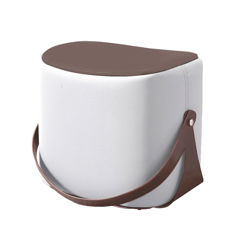Пуф Langtry Pouf White Коричневый Белый в Барнауле | Loft Concept 