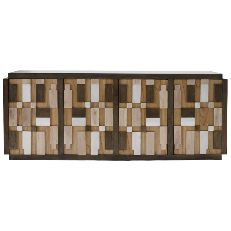 Комод Kelly Wearstler Geometric Коричневый Древесина Белый Комод Kelly Wearstler Geometric Коричневый Древесина Белый в Барнауле | Loft Concept