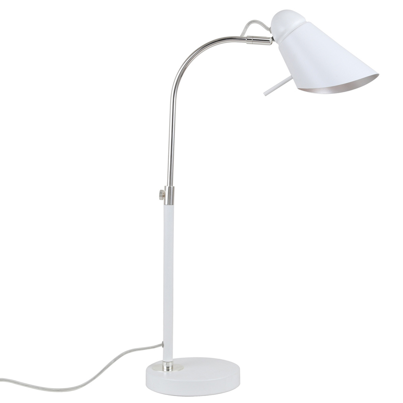 Настольная лампа Silvi Table Lamp Серебряный Белый Настольная лампа Silvi Table Lamp Серебряный Белый в Барнауле | Loft Concept