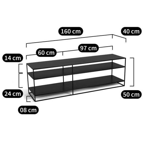 ТВ-тумба стальная с полками Chad TV-Stand ТВ-тумба стальная с полками Chad TV-Stand в Барнауле