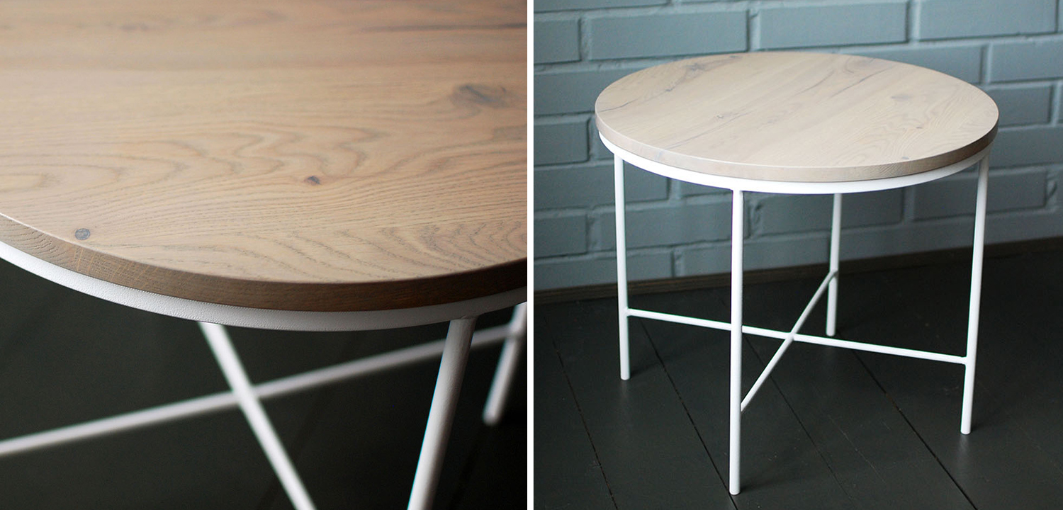 Кофейный стол Nava White Industrial Metal Rust Coffee Table - фото