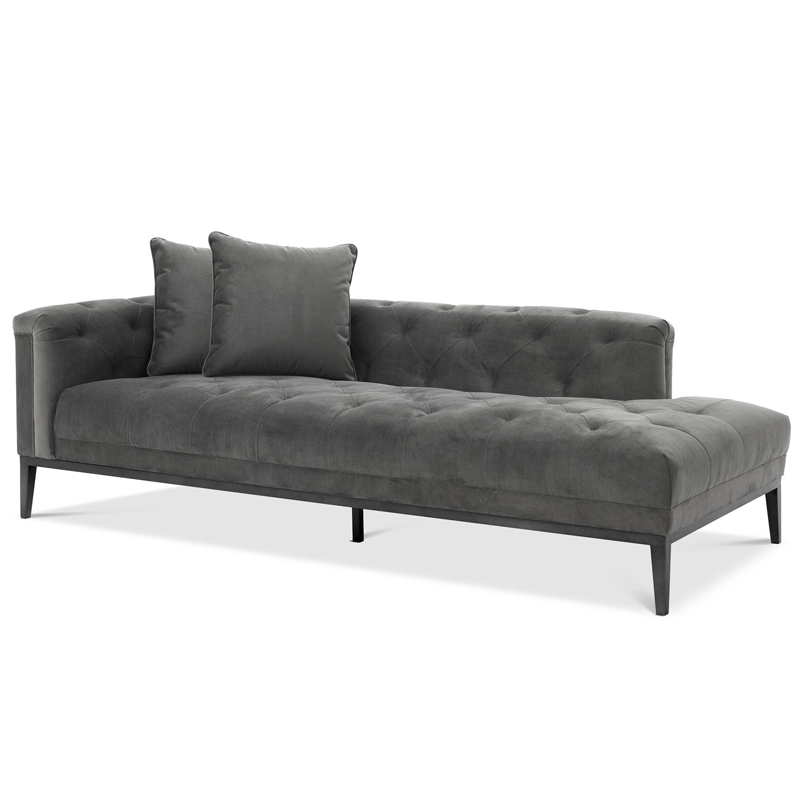 Кушетка Eichholtz Lounge Sofa Cesare Left grey Серый Темная бронза Кушетка Eichholtz Lounge Sofa Cesare Left grey Серый Темная бронза в Барнауле | Loft Concept