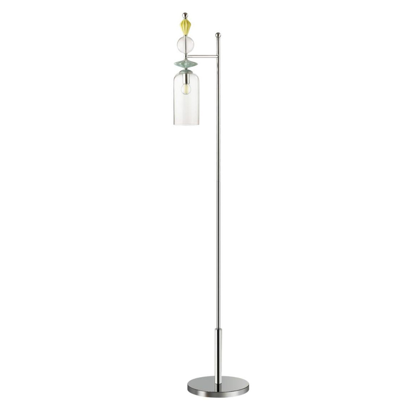 Торшер Iris Glass Floor lamp Candy chrome Прозрачный (Transparent) Розовый пастельный Зеленый Хром Торшер Iris Glass Floor lamp Candy chrome Прозрачный (Transparent) Розовый пастельный Зеленый Хром в Барнауле | Loft Concept