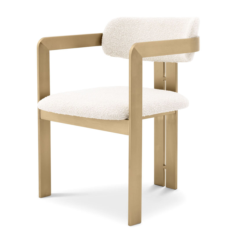 Стул Eichholtz DINING CHAIR DONATO Кремовый Золотой Стул Eichholtz DINING CHAIR DONATO Кремовый Золотой в Барнауле | Loft Concept