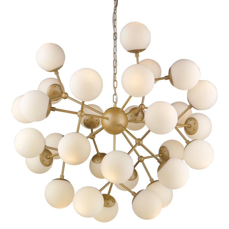 Люстра Berries Chandelier white matt 90 Золотой Белое матовое стекло Люстра Berries Chandelier white matt 90 Золотой Белое матовое стекло в Барнауле | Loft Concept