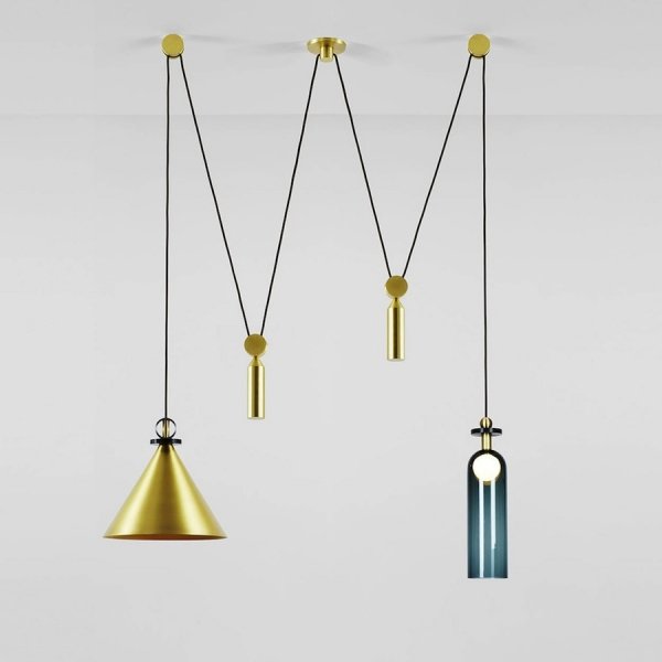 Подвесной светильник Shape up Double Pendant Brass Латунь Подвесной светильник Shape up Double Pendant Brass Латунь в Барнауле | Loft Concept