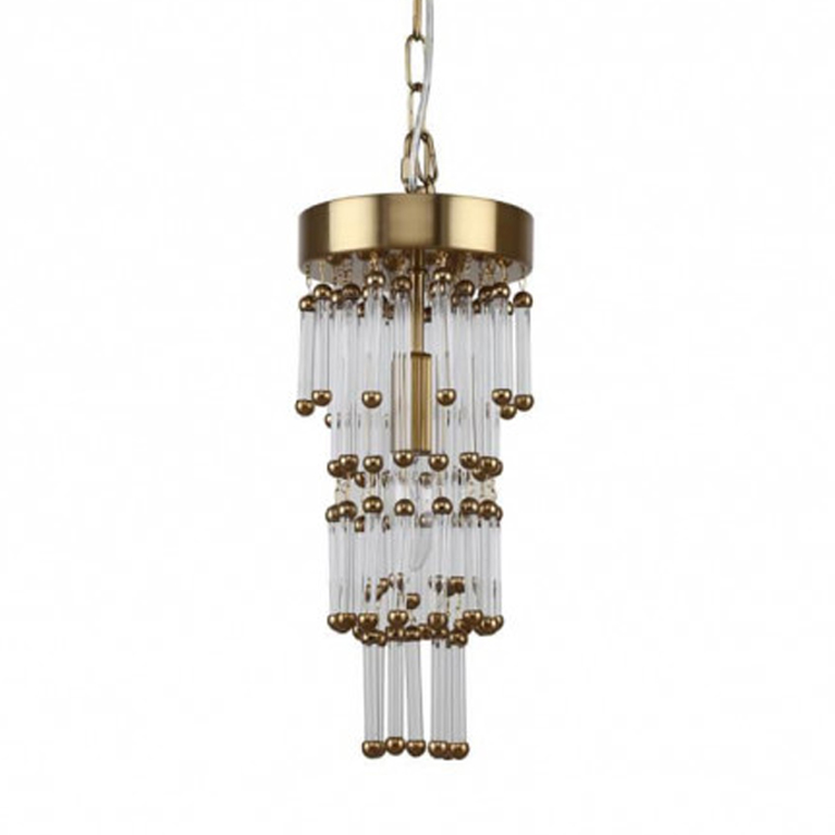Люстра Restoration Hardware Luciano Chandelier 1 Латунь Прозрачный в Барнауле | Loft Concept 