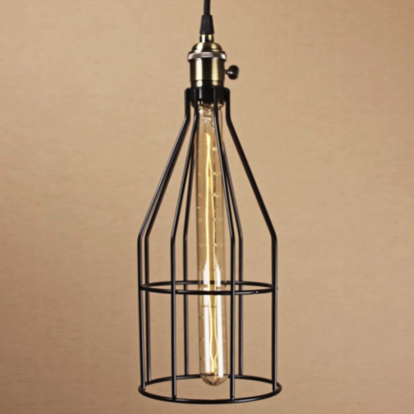 Подвесной светильник Wire Cage Pendant Twix Black Черный Подвесной светильник Wire Cage Pendant Twix Black Черный в Барнауле | Loft Concept