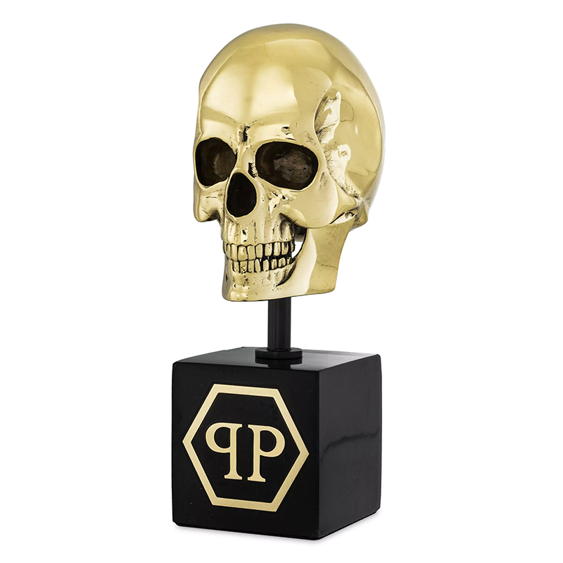 Статуэтка Philipp Plein Gold Skull S Золотой Черный Статуэтка Philipp Plein Gold Skull S Золотой Черный в Барнауле | Loft Concept