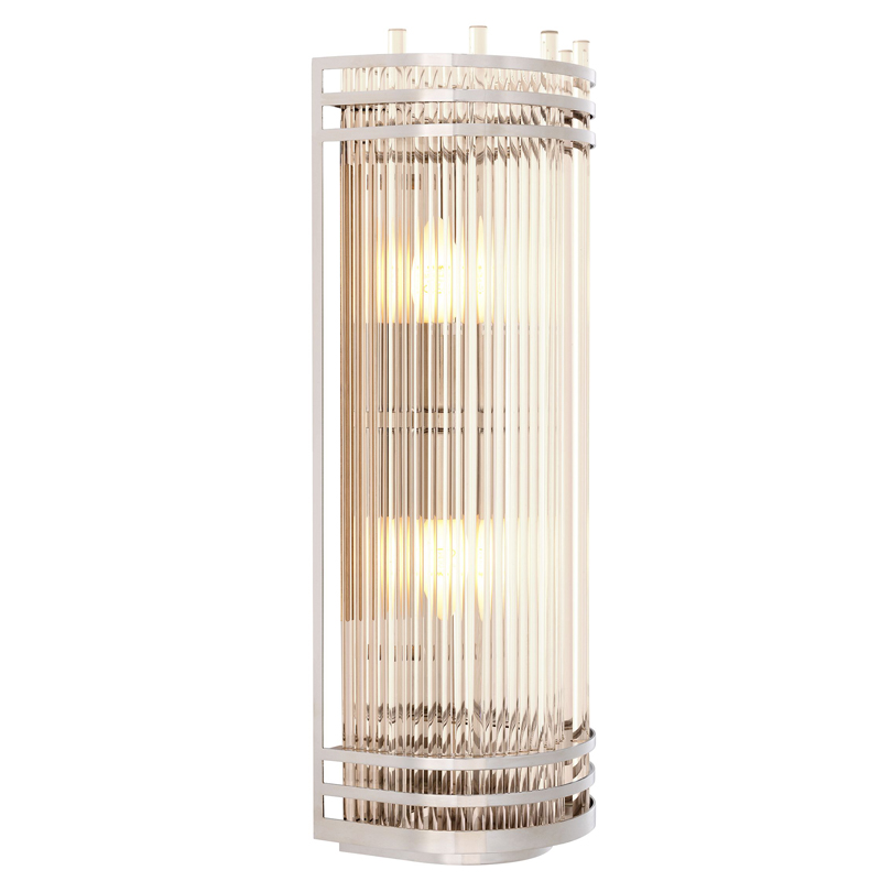 Бра Eichholtz Wall Lamp Gulf L Nickel Никель Прозрачный Бра Eichholtz Wall Lamp Gulf L Nickel Никель Прозрачный в Барнауле | Loft Concept